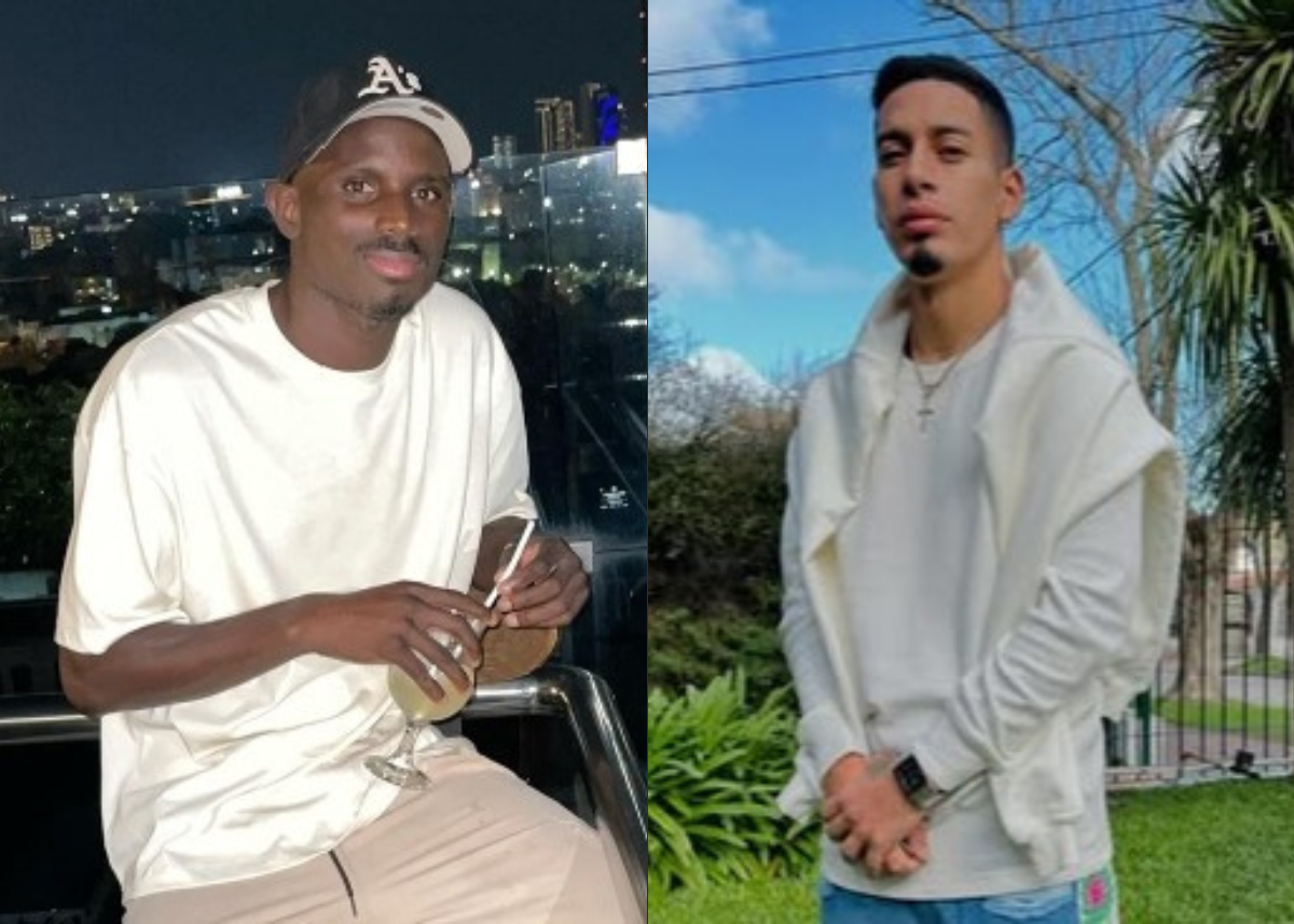 Flavio Silva and Gaston Sirino of Kaizer Chiefs