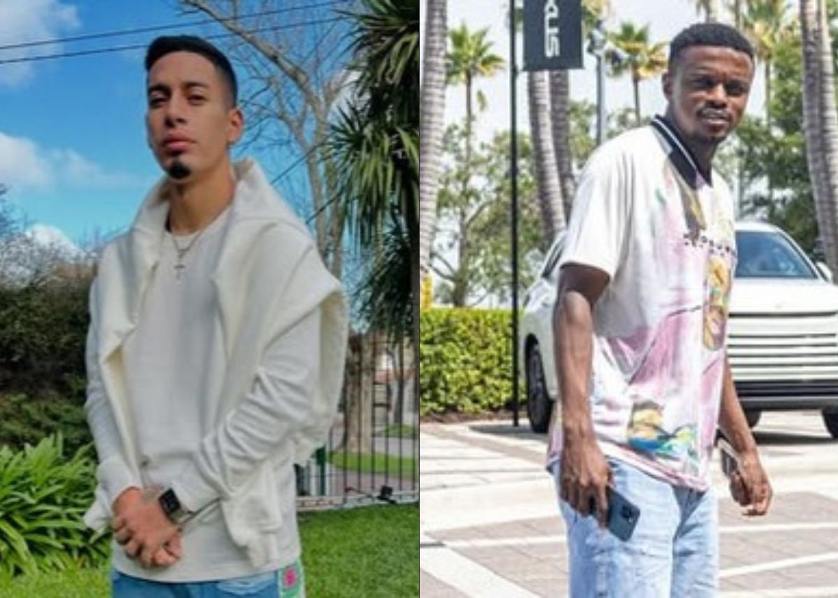 Kaizer Chiefs' Gaston Sirino and Tebogo Mokoena of Mamelodi Sundowns.