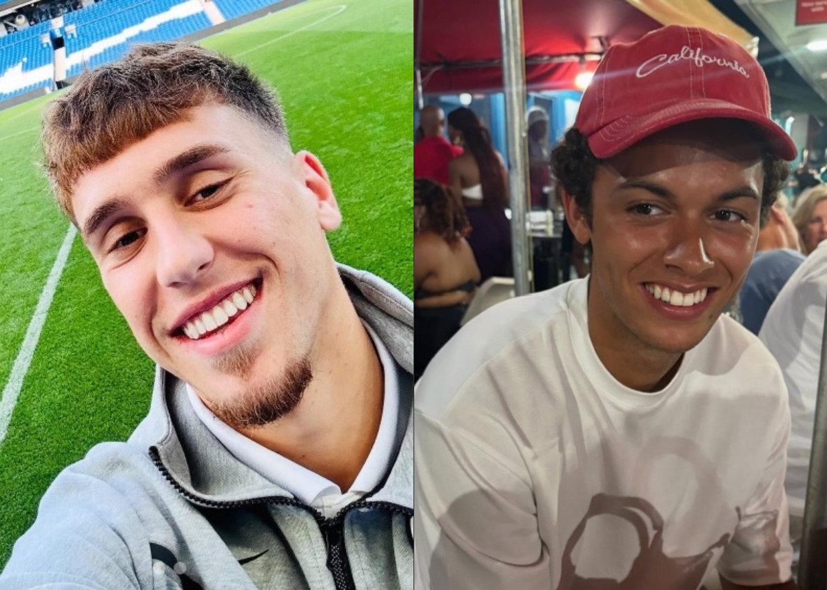 Brajan Gruda of Brighton and Tottenham's Brennan Johnson