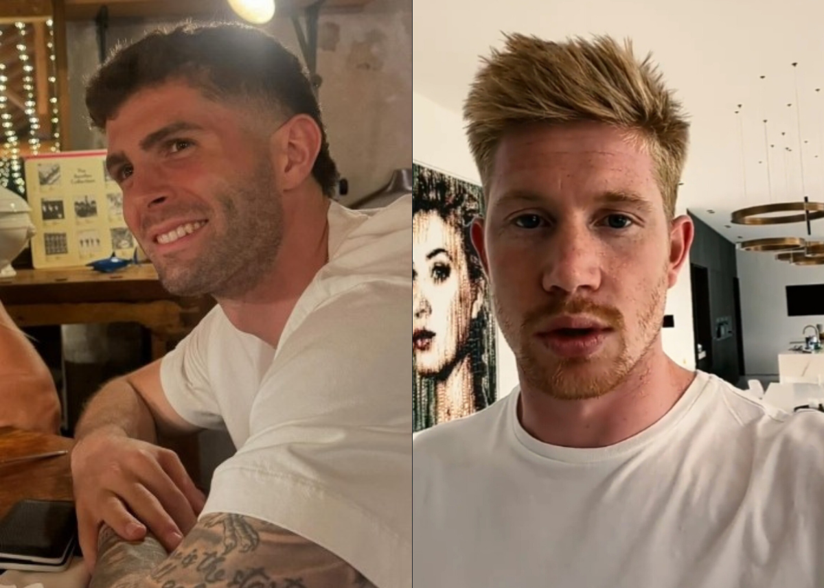 AC Milan's Christian Pulisic and Kevin De Bruyne of Napoli
