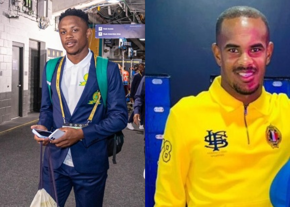 Kutlwano Letlhaku and Iqraam Rayners play for Mamelodi Sundowns