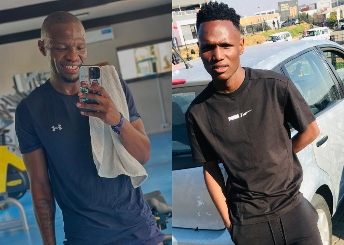 Orlando Pirates' Tshegofatso Mabasa and Kamogelo Sebelebele