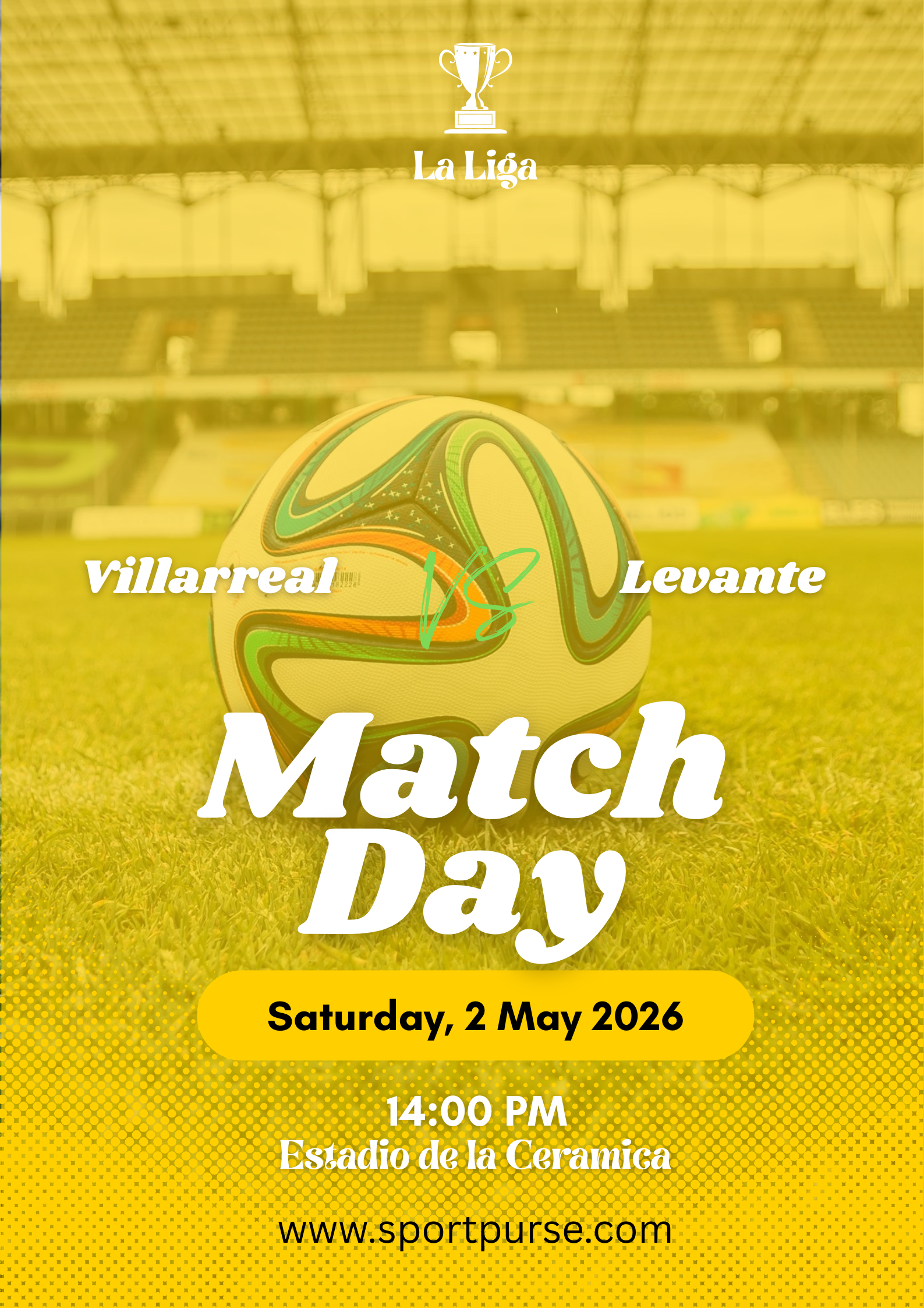 The Villarreal vs Levante La Liga match poster.